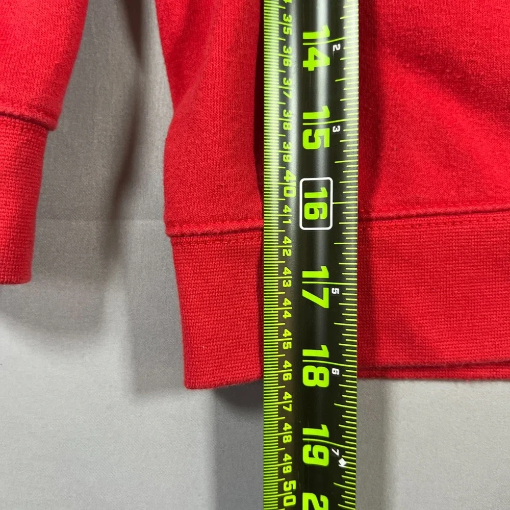 Nike Sportswear Pullover Hoodie Kids 6 Red Cotton Fleece Lined Logo Print Winter